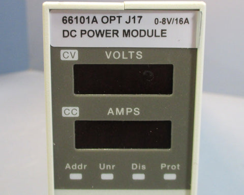 Agilent 66101A OPT J17 0-8V / 16A DC Power Module 360VA Max / 50/60Hz
