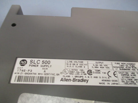 Allen-Bradley SLC 500 Power Supply Module Ser. A Cat# 1746-P3