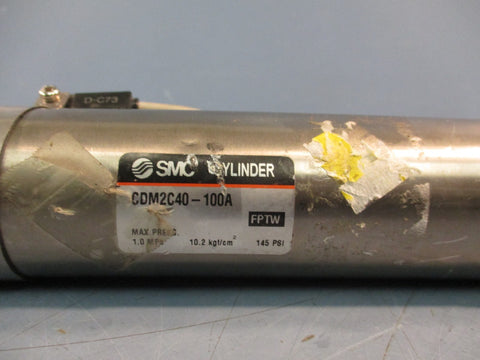 SMC PNEUMATIC CYLINDER 145PSI 40MM BORE 100MM STROKE, CDM2C40100A