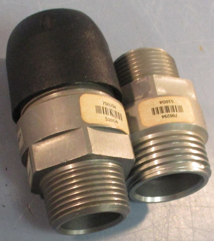 AIRnet 2810 2218 00 Aluminum Piping Nipple Socket 1" Pipe Dn 25-1" Lot of 2