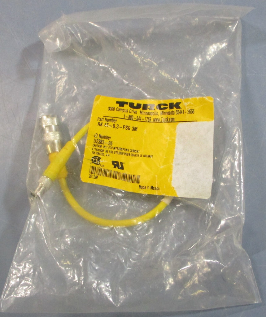 Turck RK 4T-0.3-PSG 3M Cordset 125VAC/DC 4A