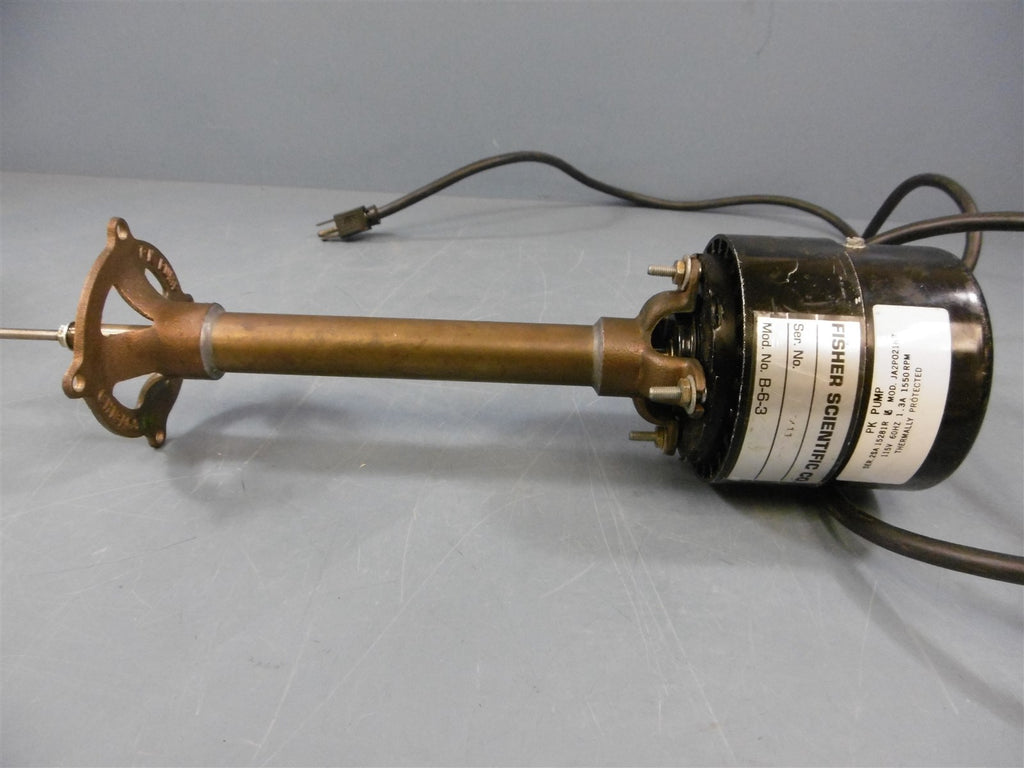 Fisher Scientific B-6-3 PK JA2P021N# Immersion Pump  115V 60HZ + Plug 3/16"
