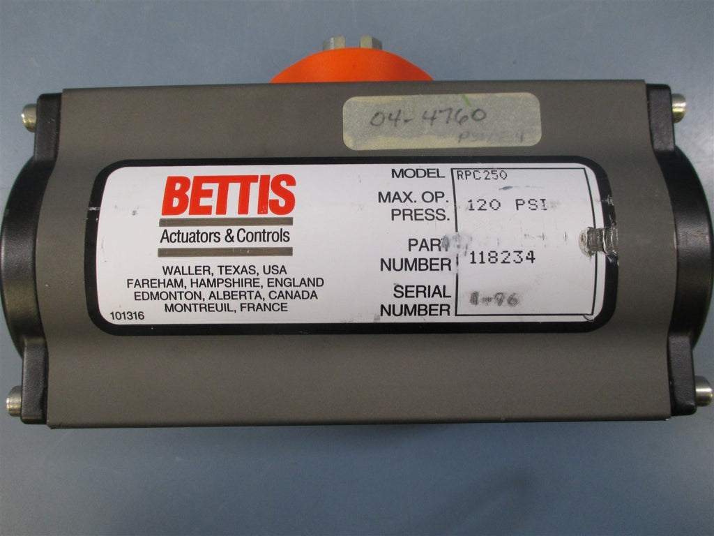 Bettis RPC250 118234 Pneumatic Actuator