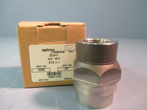 SPIRAX SARCO CHECK VALVE 3/4" NPT STD 3.1 DCV41