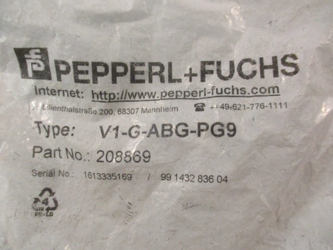 Pepperl + Fuchs V1-G-ABG-PG9 Female Connector 208869 Lot of 3