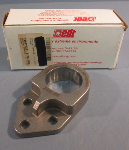 EDT 3AB-00 3-Bolt Extension Stainless Steel Bearing Housing Flange