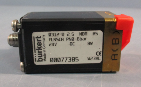 Burkert 00077385 Solenoid Valve 2.5 NBR MS FLNSCH 24V PN0-6 BAR 8W