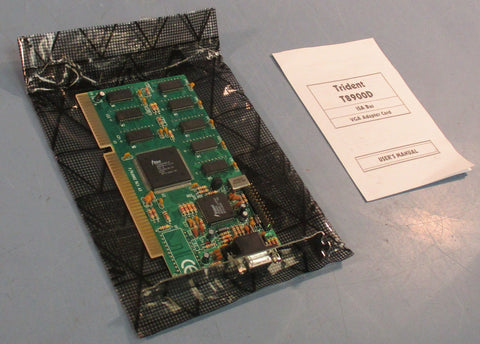 Trident T8900D VGA Adapter Card ISA Bus 6-1/4" Length W/ User's Manual