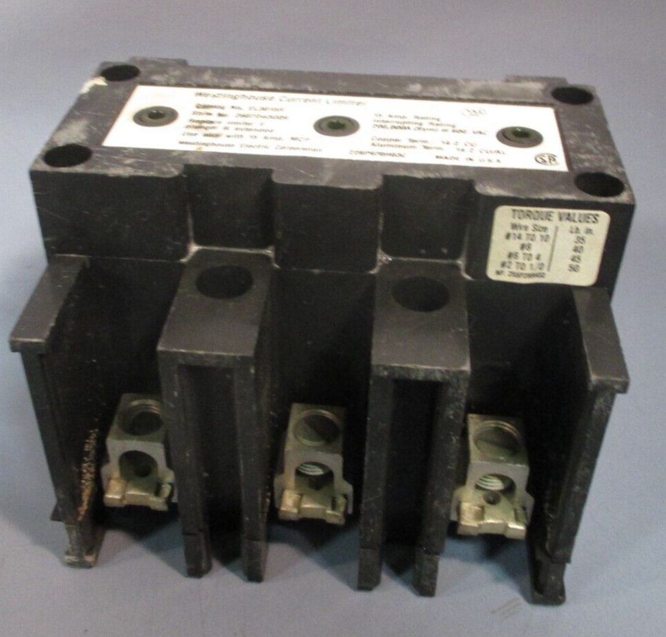 WESTINGHOUSE CURRENT LIMITER EL3015R 15 AMP 600VAC 2607D43G09