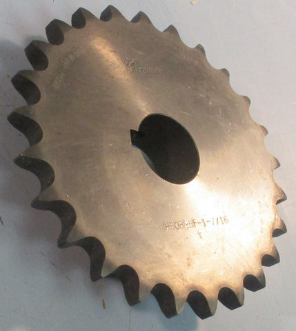 Tsubaki H60B25F17/16 Roller Chain Sprocket 17/16" Bore Keyed 25 Teeth