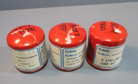 Lot of 3 Fluitron Filtration Element H 310425M11 Code: 847 Filters NWOB