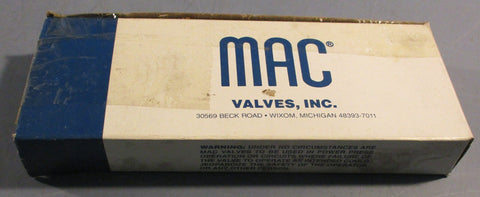 Mac Valves Inc PR92CAAAB Pneumatic Valve Single Solenoid 080 PSI