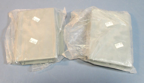 Lot of 2 Hinged Steel Junction Box Enclosure 6 x 4" Gasketed Covers Only NIB