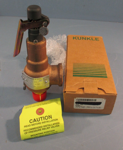 Kunkle 6010EDM01-LM Bronze Threaded Safety Relief Valve 75PSI 3/4" Inlet