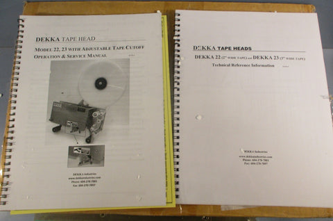 Dekka SE-22 ProMach Z59-010-05 Tape Dispenser Head Assembly Z59-010