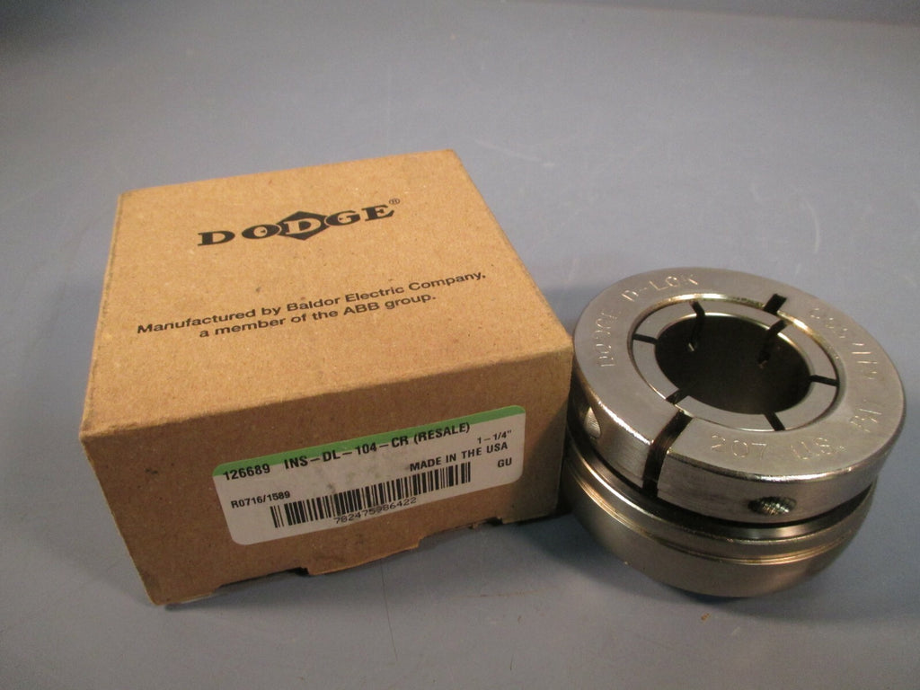 DODGE 126689 D-Lok Bearing 1.25" Bore Dia. INS-DL-104-CR (RESALE)