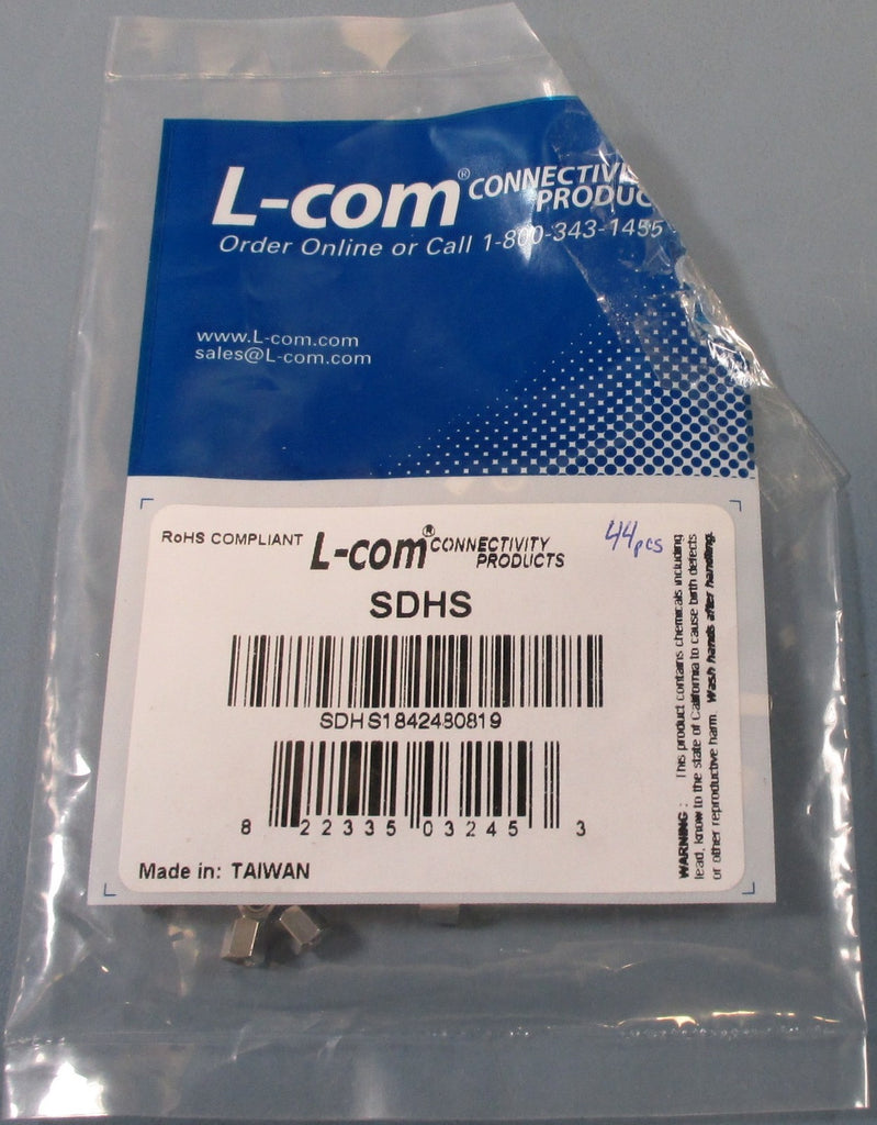 Bag of 44 L-Com SDHS 4-40 D-Sub 0.195 inch Hex New Hardware Hex Standoffs F-F