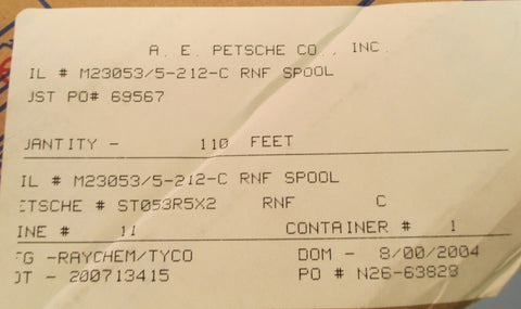 A.E. Petsche M23053/5-212-C 2" Clear Polyolefin 2:1 Heat Shrink 100ft