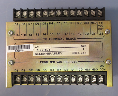 AllenBradley 2706NG2 Operator Interface Ser. A 120VAC NWOB