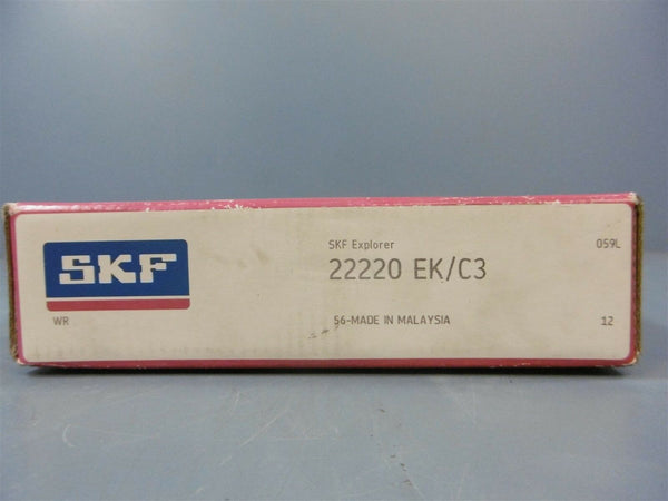 NIB Sealed SKF 2220 EK/C3 Spherical Roller Bearing 100MM ID 180MM OD