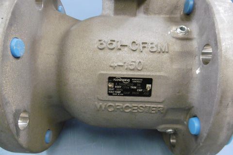 New Flowserve Worcester 351-CF8M 4-150 Ball Valve 3-5/8” 2 Way