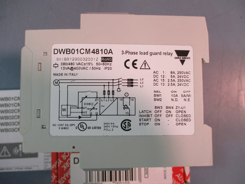 NIB Carlo Gavazzi DWB01CM4810A 3 Phase Load Guard Monitoring Relay