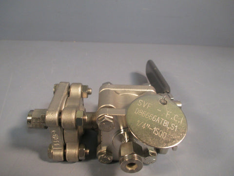 SVF FLOW CONTROLS BALL VALVE 1500PSI CF3M 1/4" D86666ATBLS1