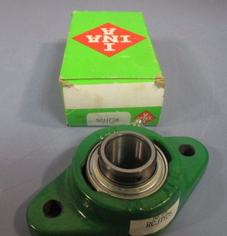 INA FLANGE BLOCK BEARING 2-BOLT 25MM CAST IRON HOUSING SET SCREW RCJTY25