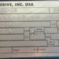 SewEurodrive KA57TDT90S6KS Gearmotor DFT90S6KS 90.26:1 Ratio 11/2" Bore NOS