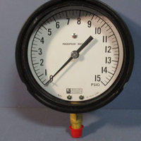 WEKSLER INSTRUMENTS PRESSURE GAUGE 0-15 PSIG BA1