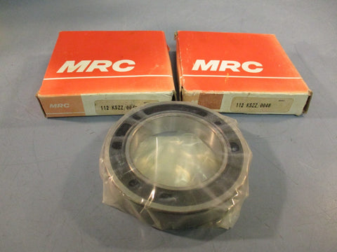 Lot of (2) MRC 112KSZZ/0046 Single Row Radial Steel Bearing