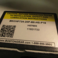 Boston Gear Worm Gearbox Single Reduction 20:1, 1750 RPM BKCHF72420PB5HSP19