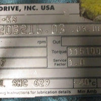 Sew Eurodrive R147AKS Gearbox 83.47:1 Ratio 115100LbIn Torque 43/8" Shaft Dia