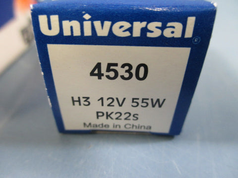 Universal 4530 12 Volts 55 Watt PK22s Halogen Lamp Lots of 3  New