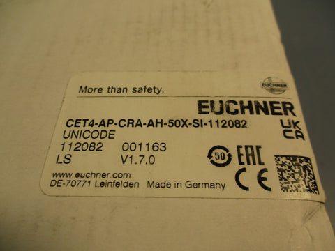 Euchner CET4-AP-CRA-AH-50X-SI-112082 Locking Safety Switch V1.7.0