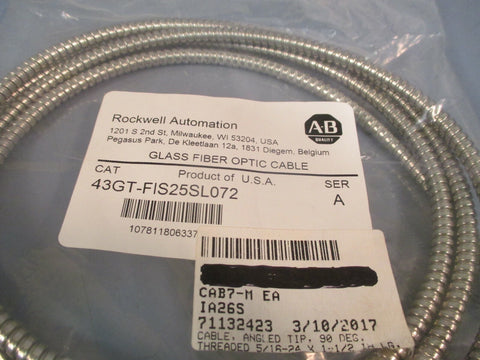 AllenBradley Glass Fiber Optic Cable Series A 43GTFIS25SL072