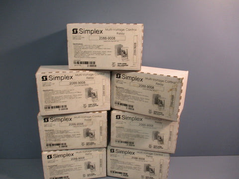 Lot of (7) SIMPLEX 20889008 MultiVoltage Control Relay, Enclosured Mounted