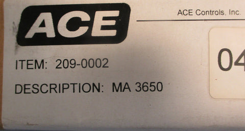 Ace Controls 209-0002 Adjustable Shock Absorber MA 3650