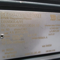 SewEurodrive Motor 1.5kW/2.0HP 1767/3001800RPM 330/575V 05.7626779501.0034.18