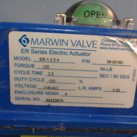 Marwin Valve Model# ER12.54 115V Electric Valve Actuator 100 Torque 2600160