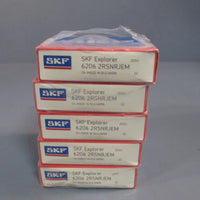 LOT OF (5) SKF DEEP GROOVE BALL BEARING 6206 2RSNRJEM