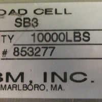 HBM SB3 Load Cell 10000Lbs Capacity Shear Beam Approx 10' Long Cable