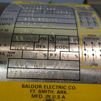 BALDOR 1/4 HP INDUSTRIAL MOTOR 1725 RPM 230/460 V FRAME 56C KM3454