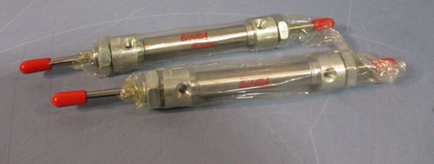 Lot of (2) BIMBA Doubleacting doubleend rod pneumatic air cylinder 011.5DXDE