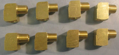 Loveshaw PF10 90 Degree Street Elbow 1/4 NPT 0.50" OD 1" Length Lot of 8