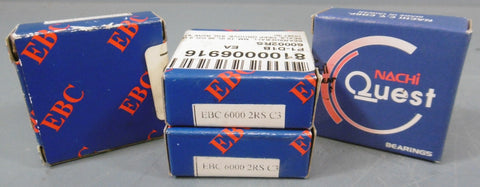 Lot of 4 Nachi Quest Deep Groove Ball Bearings 60002NSE9