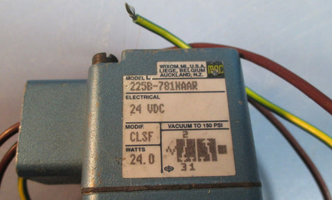 MAC 225B-781NAAR Solenoid Valve 24 VDC 3 Wire Connection NWOB