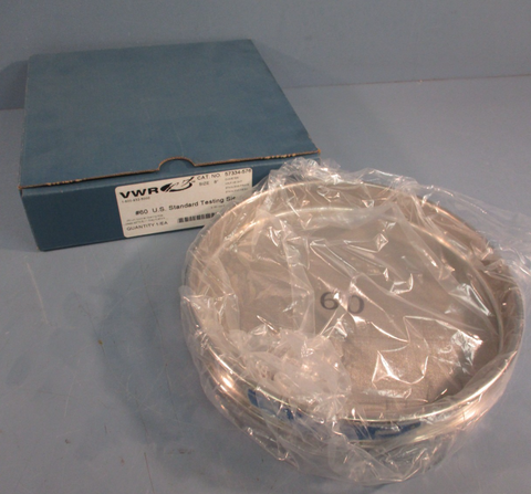 VWR 57334576 #60 U.S. Standard Testing Sieve 8" Dia 0.160mm Wire Dia Stainless