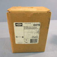 HUBBELL BB201W Back Box Pin & Sleeve Cast Aluminum Box 3/4" Hub 20A & 30A