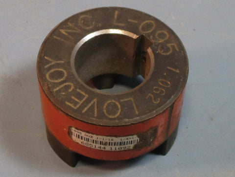 LoveJoy L095 Coupler Hub Half 1.062" Bore 1-1/16" w/ 1/4x1/8"KW NWOB